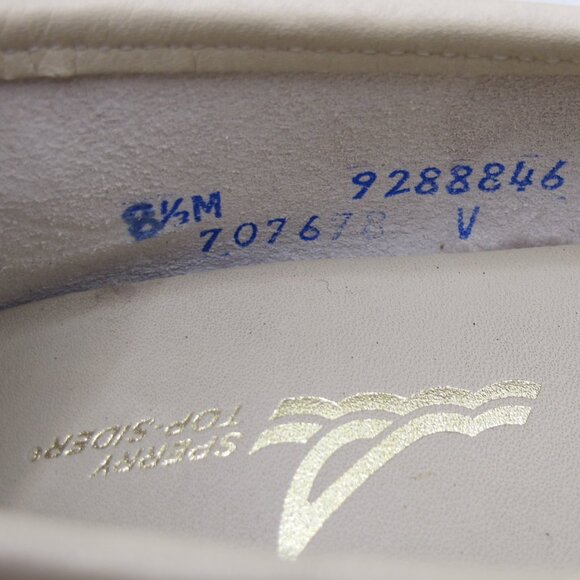 Sperry Topsider cream boat shoe in 8.5M - Picture 5 of 7